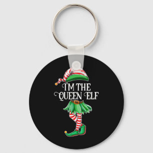 I'm The Queen Elf Matching Family Pajamas Christma Keychain