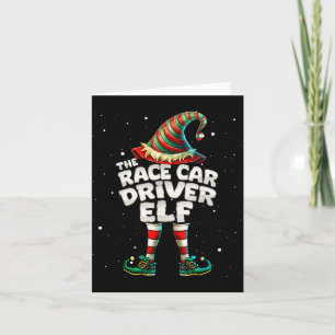 I'm The Race Car Driver Elf Family Matching Group Card