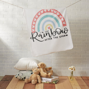 I'm The Rainbow After The Storm Boho Rainbow Baby Blanket
