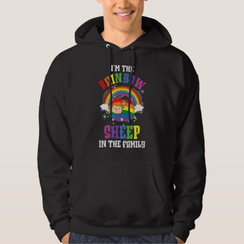 Im The Rainbow Sheep In The Family Lgbtq Lesbian  Hoodie