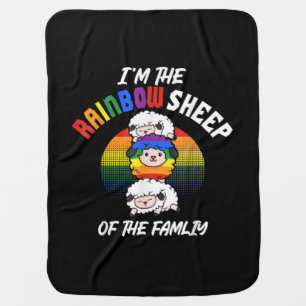 Im The Rainbow Sheep Of The Famliy Present Baby Blanket