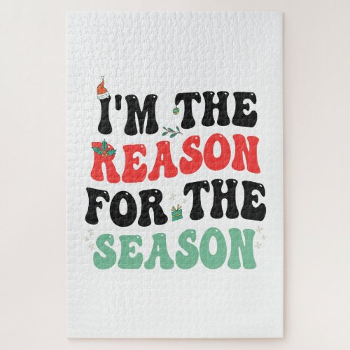 Im The Reason For The Season Funny Christmas Gift Jigsaw Puzzle