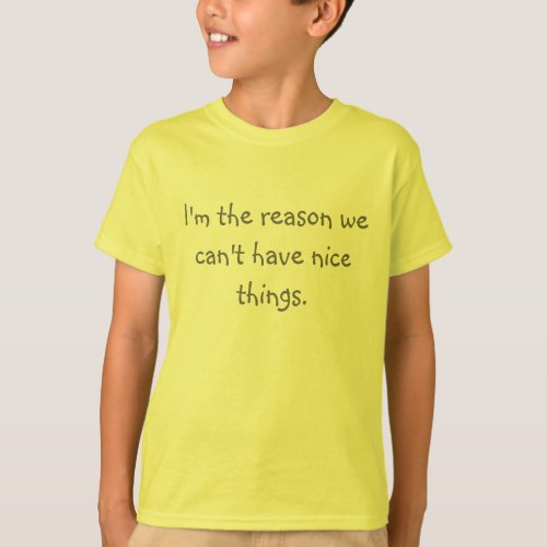 Im the reason we cant have nice things T_Shirt