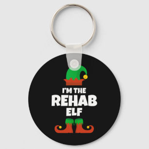 I'm The Rehab Elf Family Pajama Christmas Funny Nu Keychain