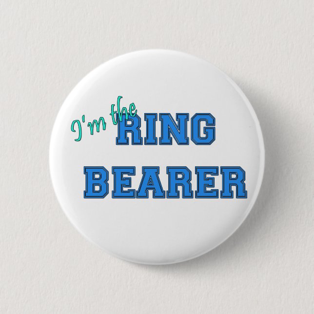 I'm The Ring Bearer Pinback Button (Front)