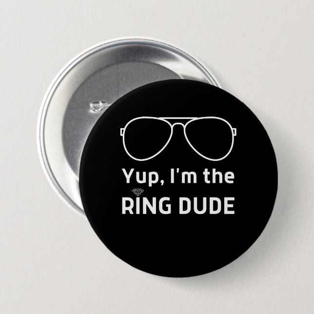 Im the ring dude funny wedding ring kids button (Front & Back)