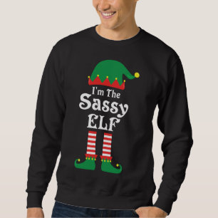 I'm The Running Elf Marathon Runner Ugly Christmas Sweatshirt