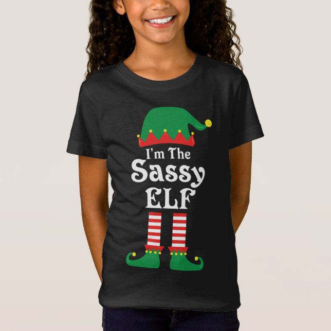 I'm The Running Elf Marathon Runner Ugly Christmas T-Shirt (Front)