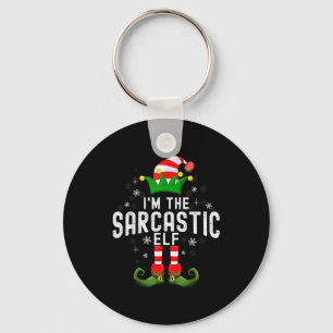 I'm The Sarcastic Elf Christmas Family Pjs Costume Keychain