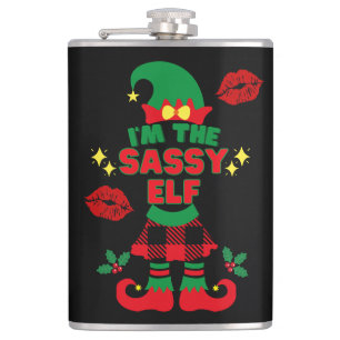 I'm the Sassy Elf Funny Christmas Flask