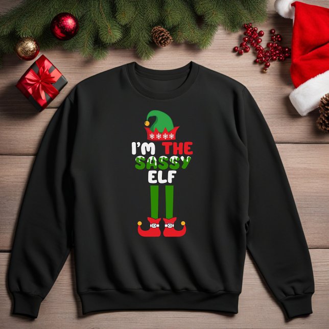 I'm the Sassy Elf Funny Christmas Sweatshirt (I'm the Sassy Elf Funny Christmas Sweatshirt)