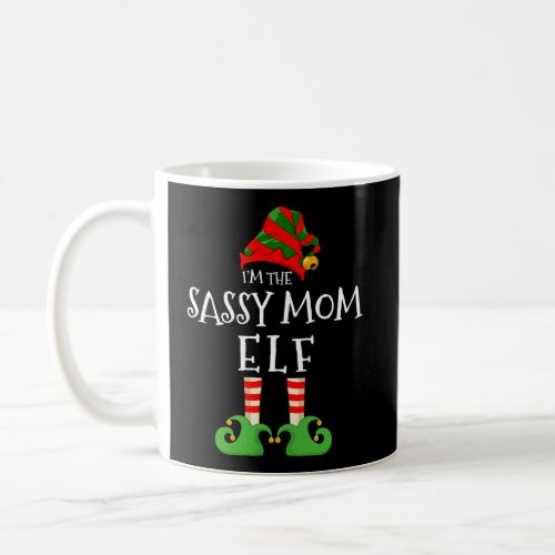 IM The Sassy Mom Elf Cool Matching Christmas Paja Coffee Mug