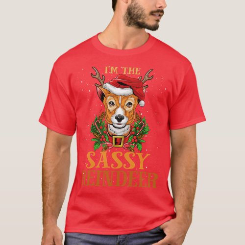 Im The Sassy Reindeer Christmas Funny Pajamas Funn T_Shirt