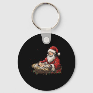 I'm The Season Santa Im The Reason Jesus Christian Keychain