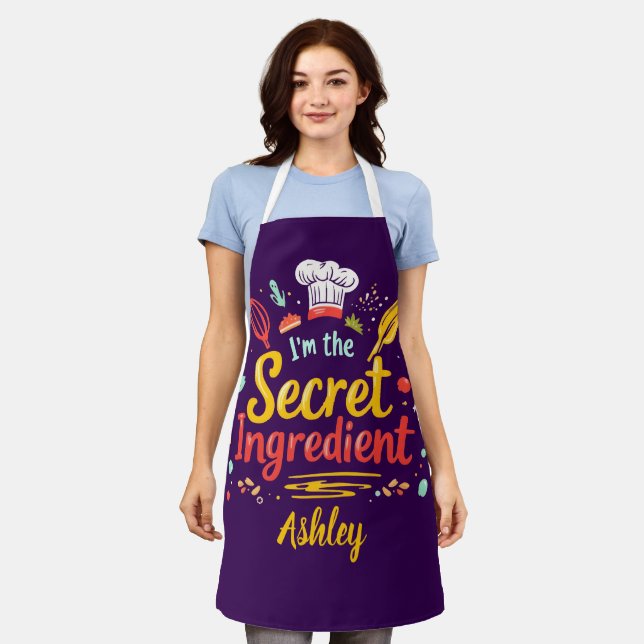 "I'm the Secret Ingredient" Customizable Apron (Worn)