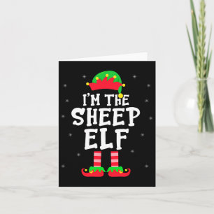 I'm The Sheep Elf Xmas Elf Sheep Farmer Matching F Card
