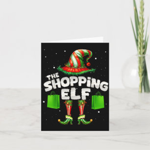 I'm The Shopng Elf Family Matching Group Christmas Card