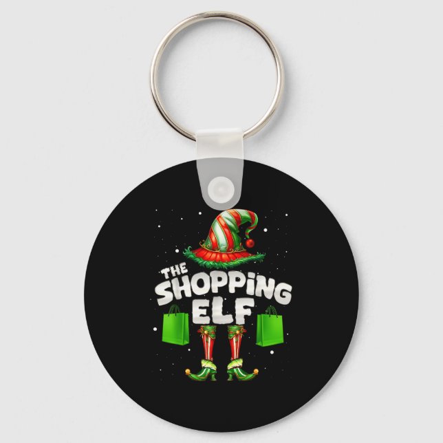 I'm The Shopng Elf Family Matching Group Christmas Keychain (Front)