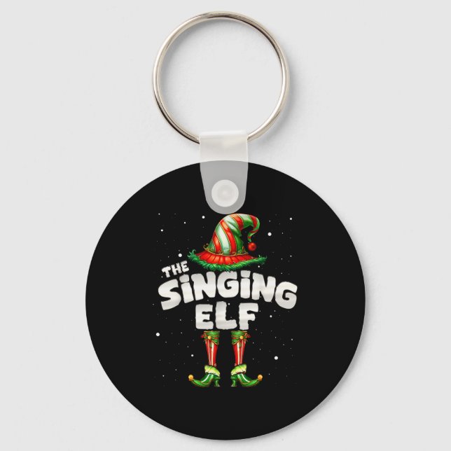 I'm The Singing Elf Family Matching Group Christma Keychain (Front)