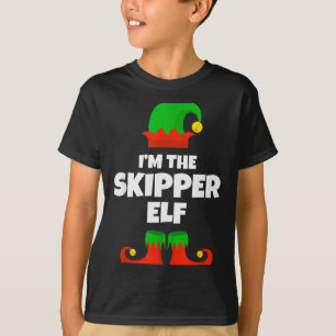 I'm The Skipper Elf Family Pajama Christmas Funny T-Shirt