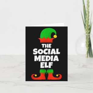 I'm The Social Media Elf Family Pajama Christmas F Card