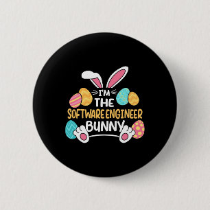Im The Software Engineer Bunny Developer Easter  Button