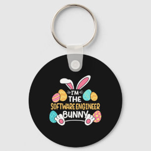 Im The Software Engineer Bunny Developer Easter Keychain