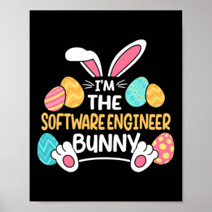 Im The Software Engineer Bunny Developer Easter Poster