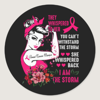 I'm The Storm Black Women Breast Cancer Survivor P Classic Round Sticker