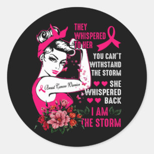 I'm The Storm Black Women Breast Cancer Survivor P Classic Round Sticker