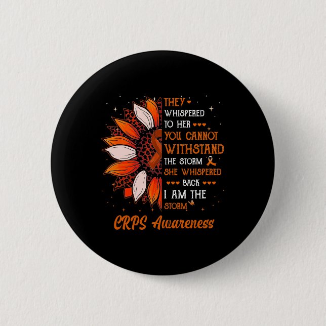 I'm The Storm Crps Awareness Month Warrior Orange  Button (Front)