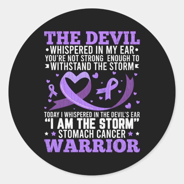 I'M The Storm Stomach Cancer Awareness Month Classic Round Sticker (Front)