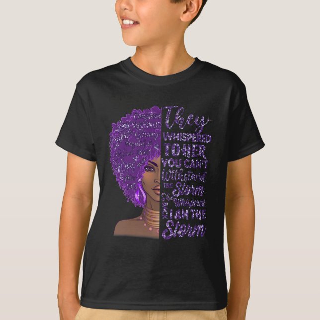 I'm The Storm Strong Black Woman Purple Overdose A T-Shirt (Front)