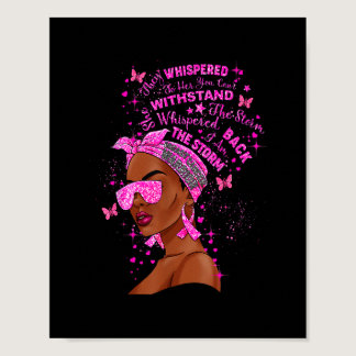 I'm The Storm Strong Black Women Pink Breast Cance Poster