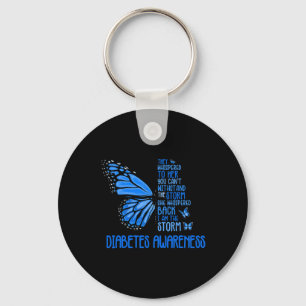 I'm The Storm Strong Butterfly Blue T1D Diabetes A Keychain