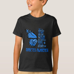I'm The Storm Strong Butterfly Blue T1D Diabetes A T-Shirt