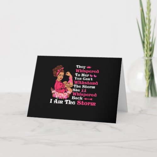 Im The Storm Strong Women Breast Cancer Warrior Card