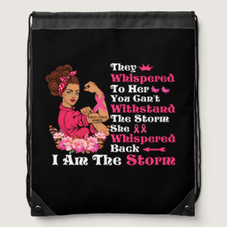 I'm The Storm Strong Women Breast Cancer Warrior Drawstring Bag