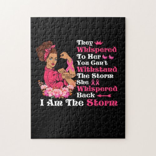 Im The Storm Strong Women Breast Cancer Warrior Jigsaw Puzzle