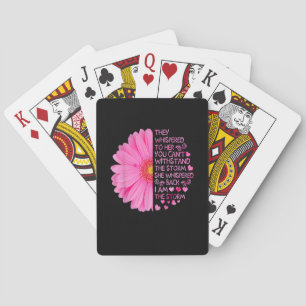 I'm The Storm Strong Women Breast Cancer Warrior P Poker Cards