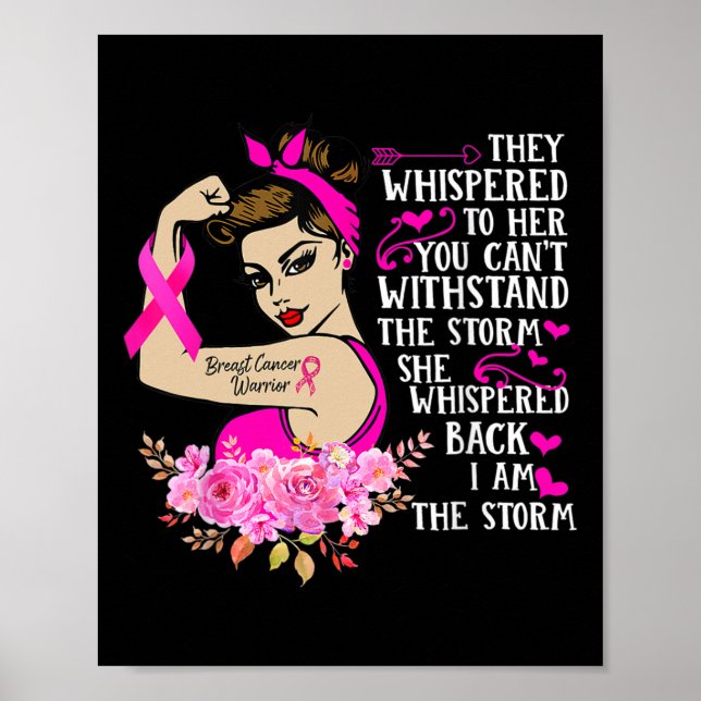 I'm The Storm Strong Women Breast Cancer Warrior P Poster (Front)
