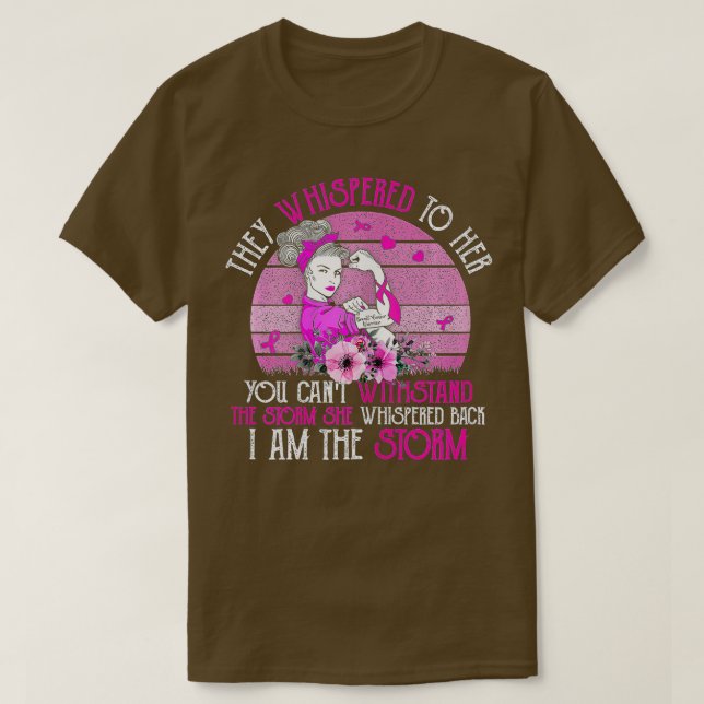I'm The Storm Strong Women Breast Cancer Warrior P T-Shirt (Design Front)