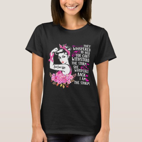 Im The Storm Strong Women Breast Cancer Warrior T_Shirt