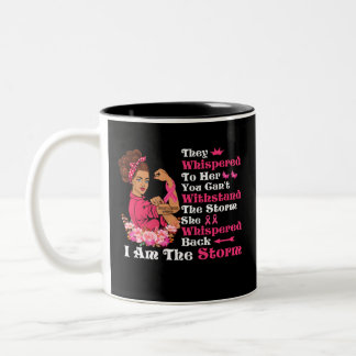 I'm The Storm Strong Women Breast Cancer Warrior Two-Tone Coffee Mug