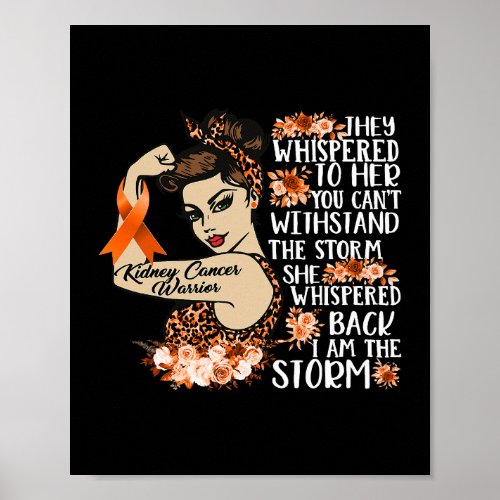 Im The Storm Strong Women Kidney Cancer Warrior Un Poster