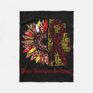 I'm The Storm Sunflower Leopard Brain Aneurysm War Fleece Blanket