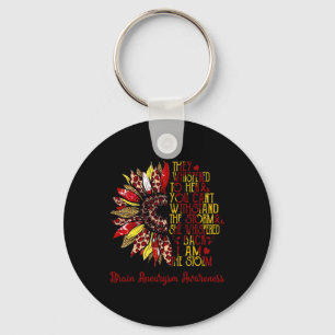 I'm The Storm Sunflower Leopard Brain Aneurysm War Keychain