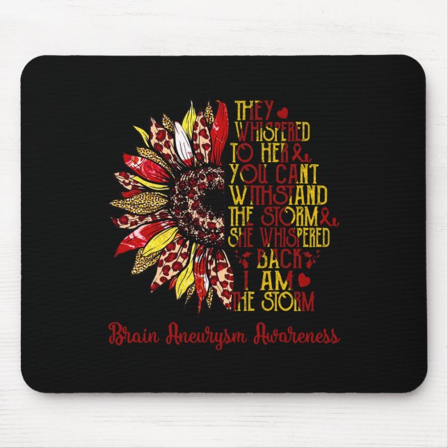 I'm The Storm Sunflower Leopard Brain Aneurysm War Mouse Pad (Front)
