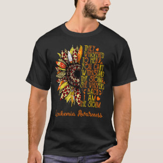 I'm The Storm Sunflower Leopard Leukemia Warrior S T-Shirt