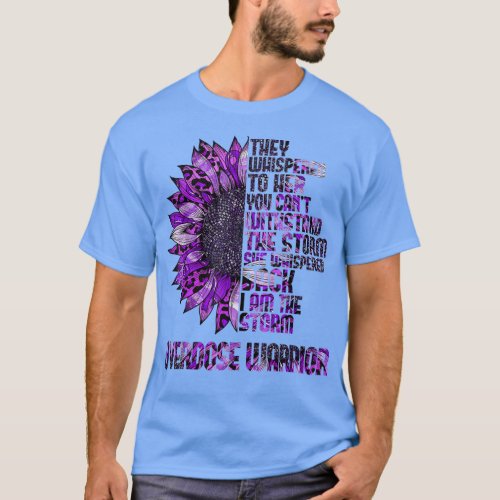 Im The Storm Sunflower Purple Ribbon Overdose Warr T_Shirt